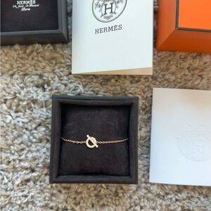 Hermes Finesse Diamond bracelet in rose gold SH